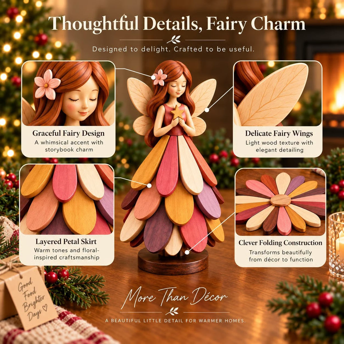 Buy two get one free 🔥Fairy Bloom Folding Trivet Heat Resistant Table Protector with Decorative Fairy Design🧚