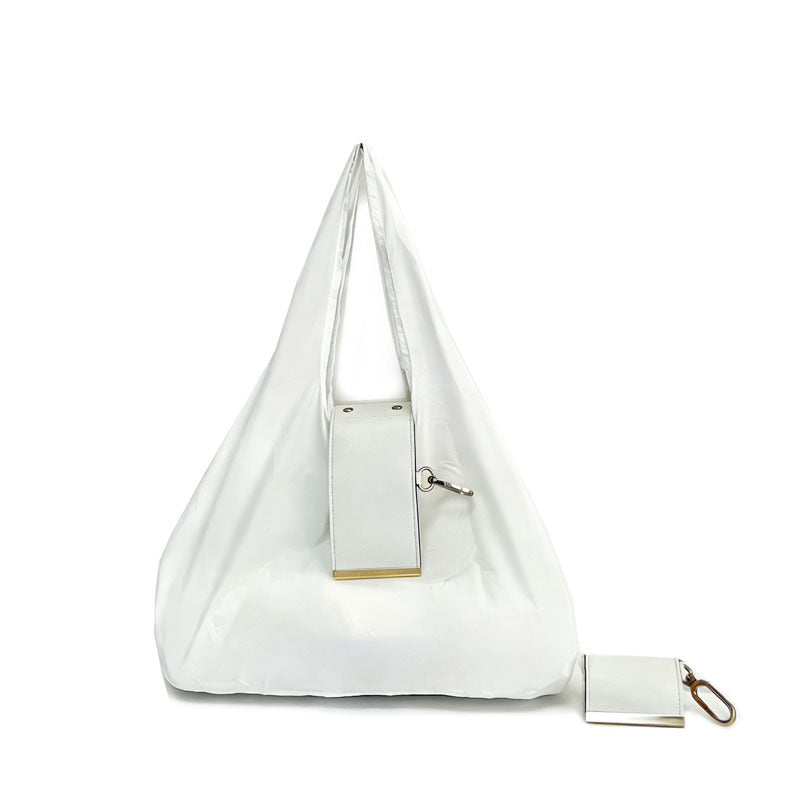 💥Buy three get one free👜 Foldable Keychain Tote Bag ✨ | 🛍️ Portable Reusable Shopping Bag 💕 Compact, Lightweight & Easy to Carry 🔑