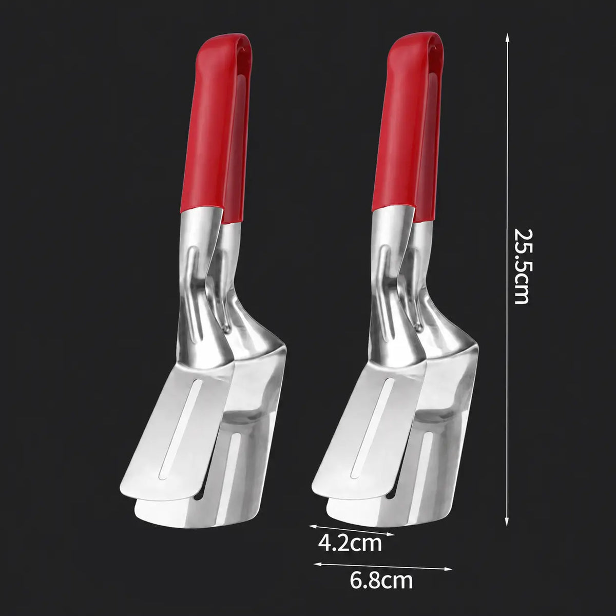 🍳 2-in-1 Stainless Steel Spatula Tongs | Flip, Grip & Serve with Ease