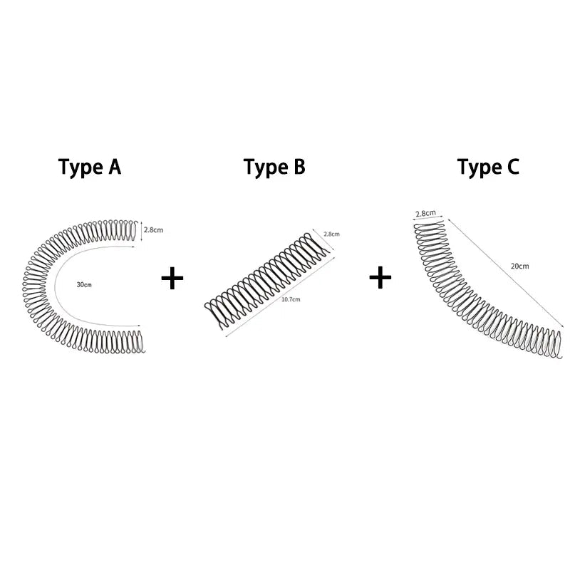 Stretchable U-Shape Hair Finishing Combs (A Set of 3Pcs)