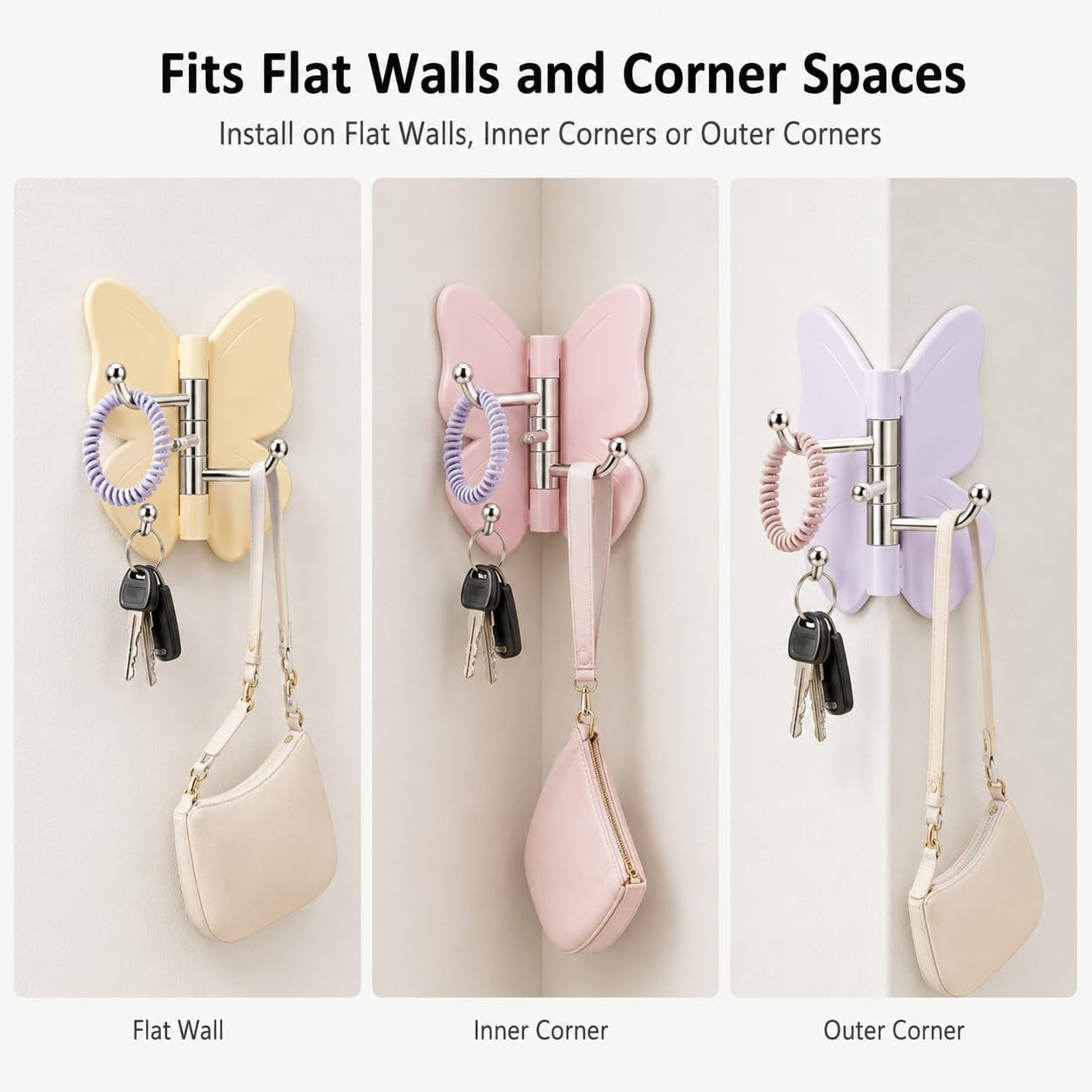 🦋Butterfly Rotating Self Adhesive Hooks