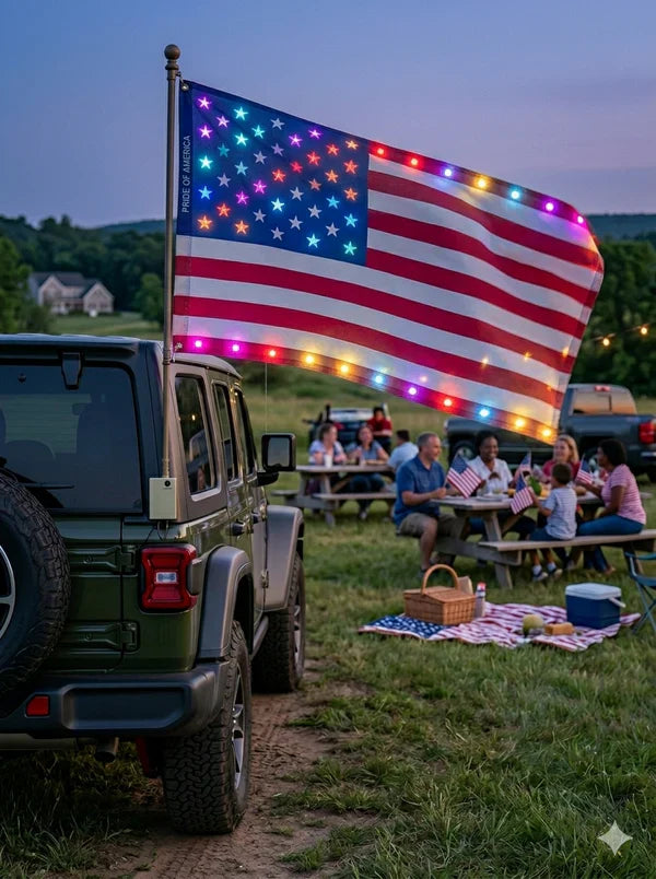 Last Day 49% OFF🔥 🦅 Illuminated 250th Anniversary USA Commemorative Flag (3x5 Ft) -Bestseller