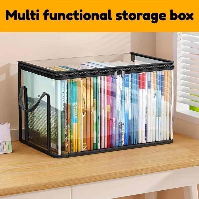 📦📦Large Clear Thick Plastic Storage Box with Hinged Lid, Heavy Duty High Capacity Organizer Bin, Free Shipping for Home Camping Travel Attic Moving-VEX