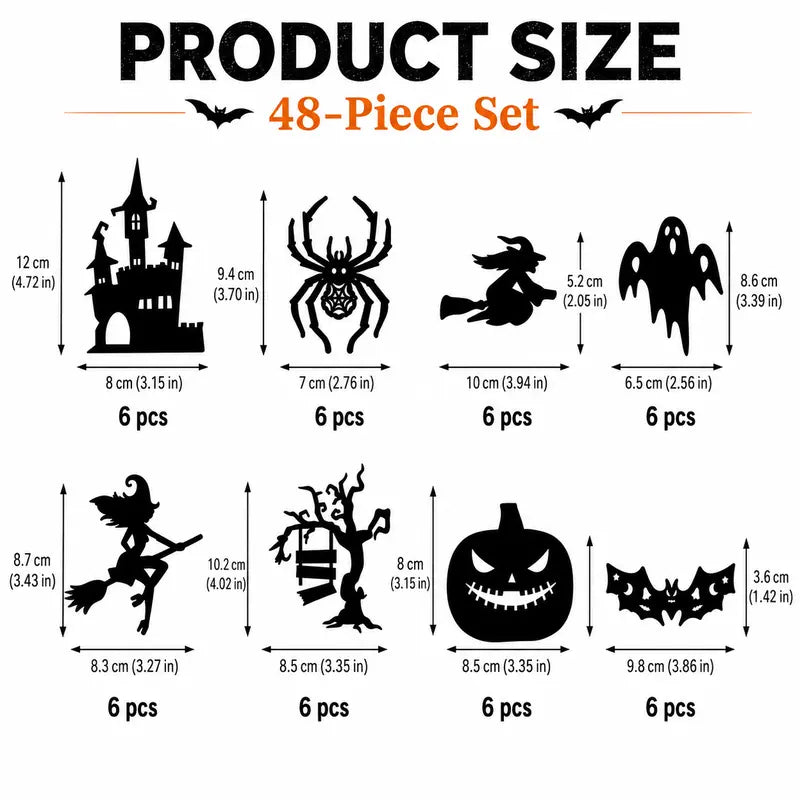 ✨ Halloween LED Silhouette Wall Light Stickers | Wire-Free Decor🎃