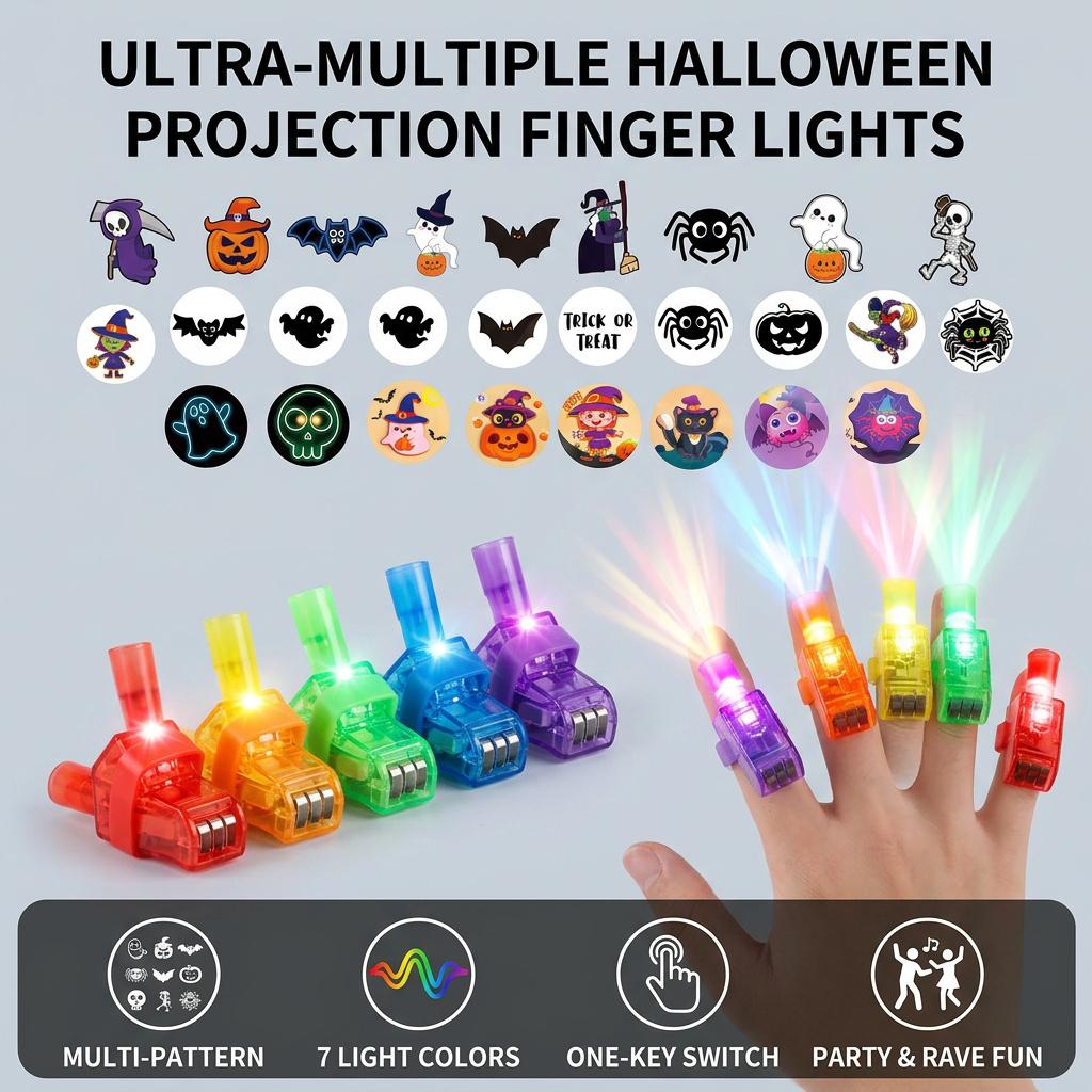 🎃 Spooky Pattern Finger Projector Lights