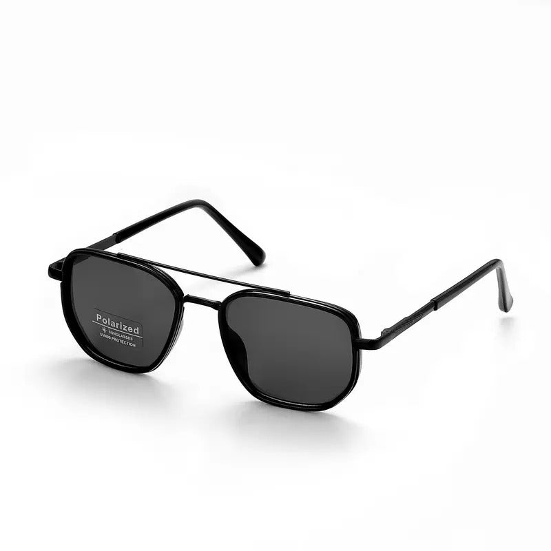 😎 Geometric Double-Bar Sunglasses – Trendy Metal Frame