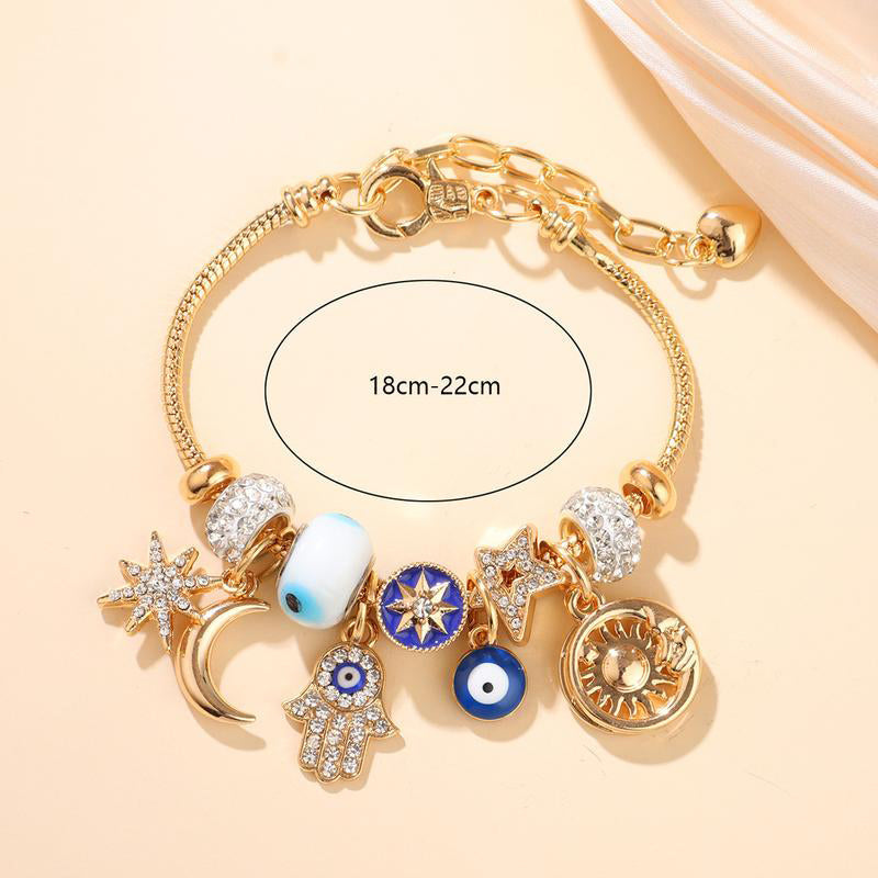 ☀️ Celestiales Sonne-Mond-Charm-Armband – Feines Design, strahlende Akzente & zeitloser Stil –