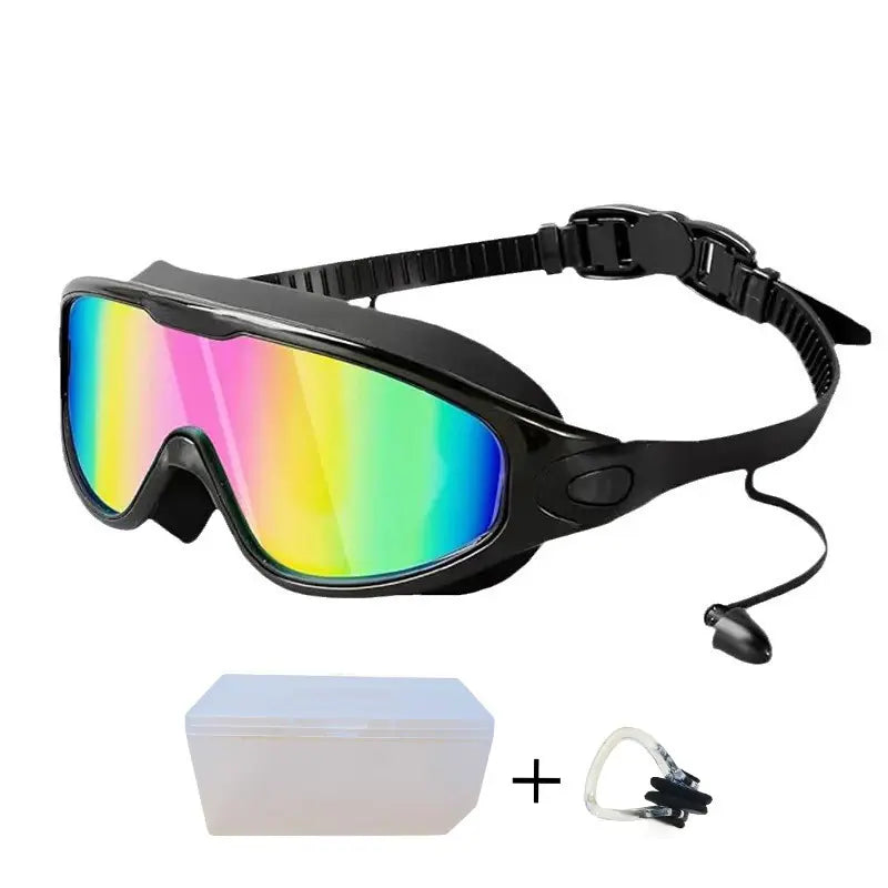 Wide View Swim Goggles with Earplugs & Nose Clip ๐โโ๏ธ๐ฆ