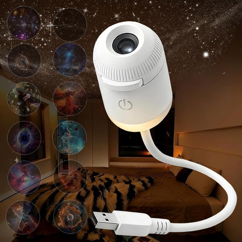 🪐2-in-1 Mini Galaxy Star Projector Night Light