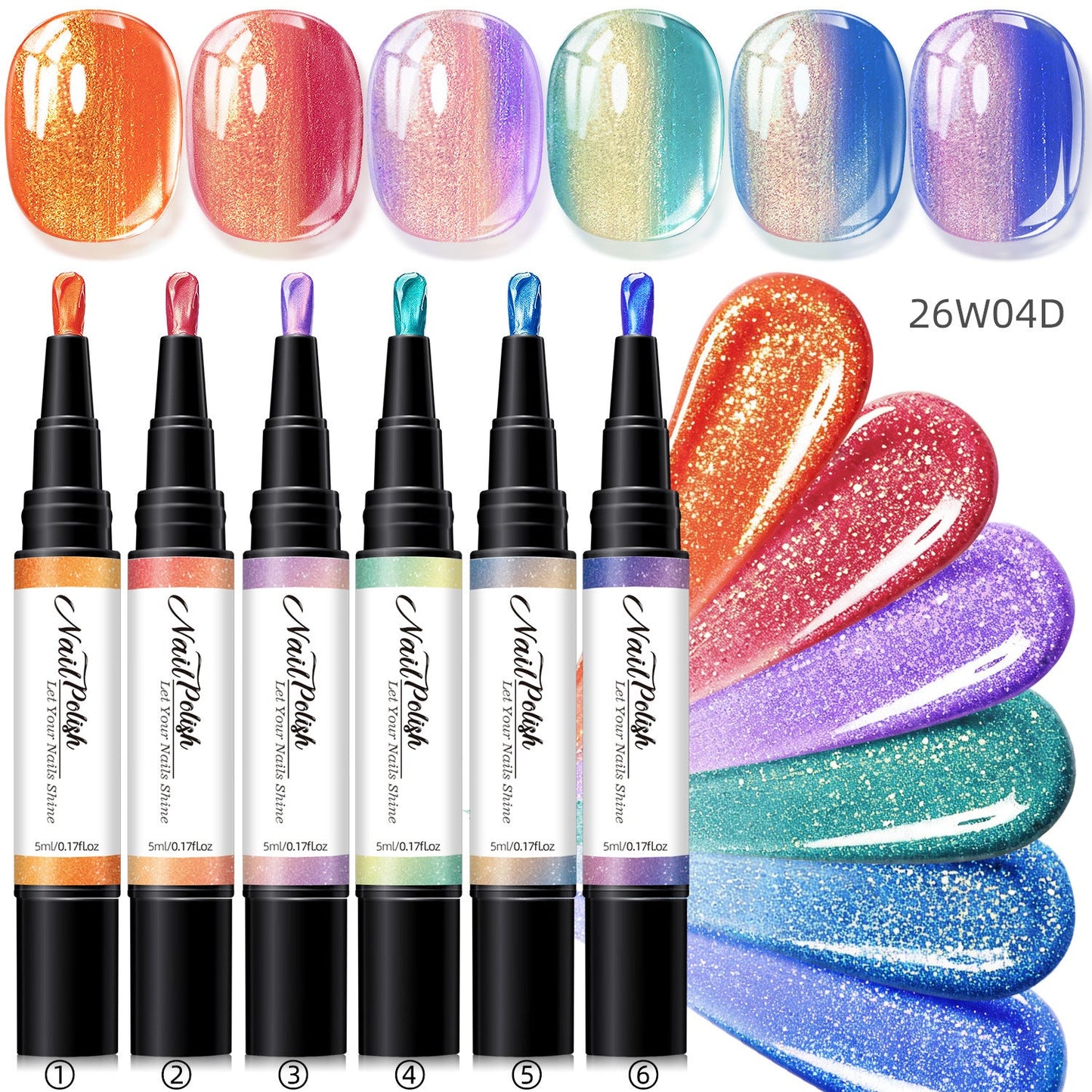 💅5-in-1 Aurora Gel Nail Pen – One-Step, No-Mess UV/LED Manicure