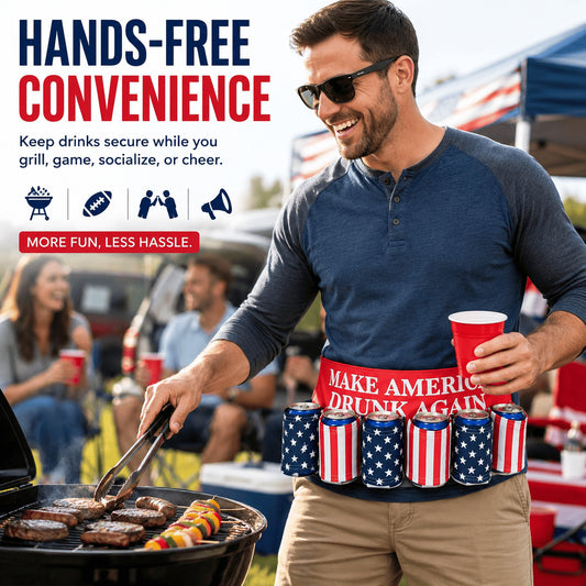 US 6-Can Drink Belt – Party Ready & Hands-Free 🍻