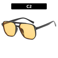 black frame yellow foil