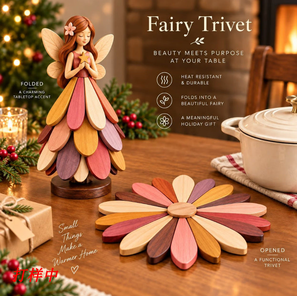 Buy two get one free 🔥Fairy Bloom Folding Trivet Heat Resistant Table Protector with Decorative Fairy Design🧚