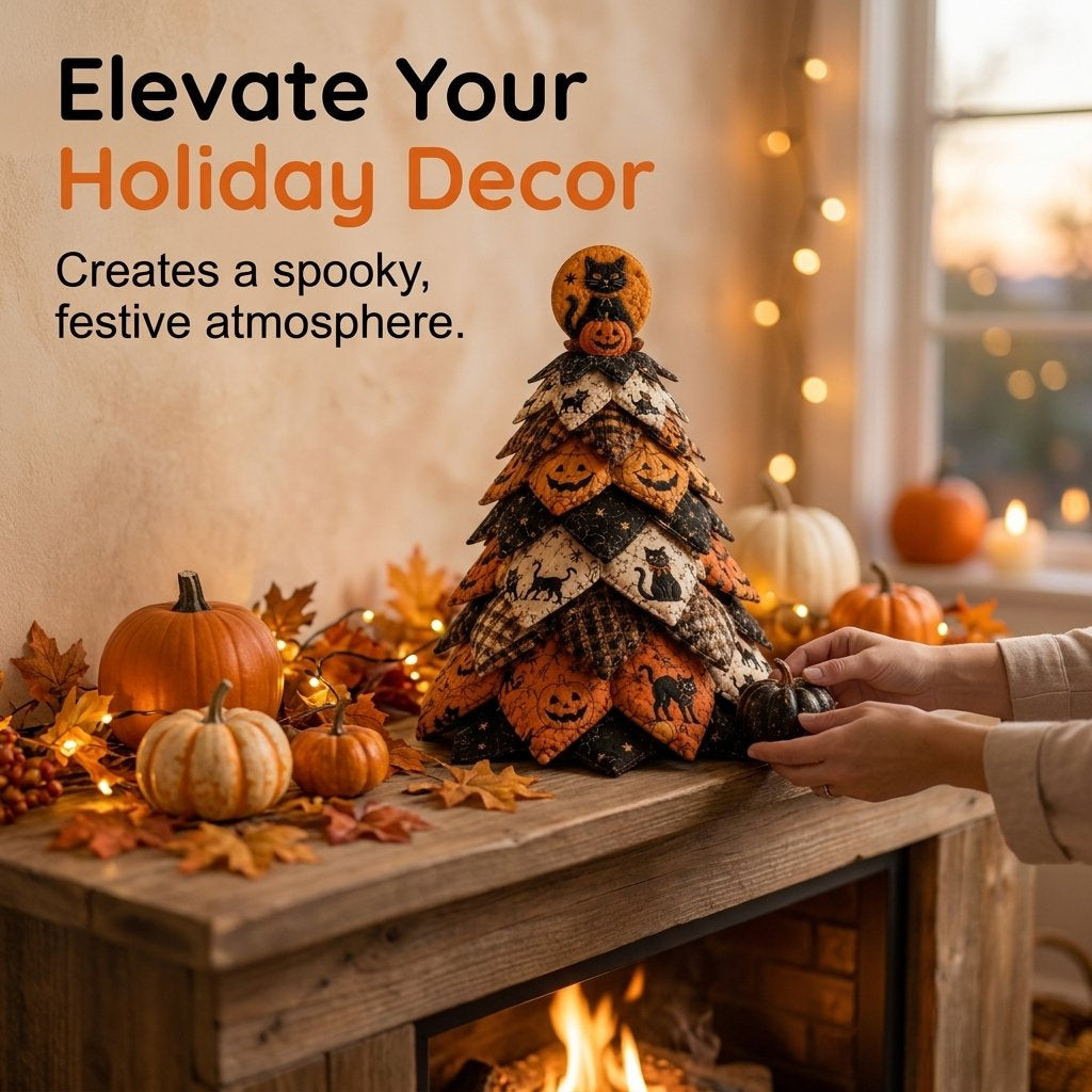 🎃Quilted Fabric Tree Kit DIY