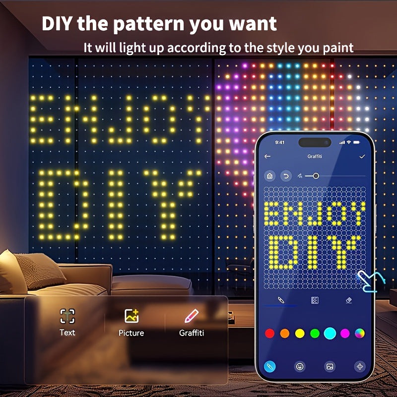 🎄✨ Smart LED Holiday Display Lights 📱 Animated Tree & Curtain Light Show for Christmas Decor