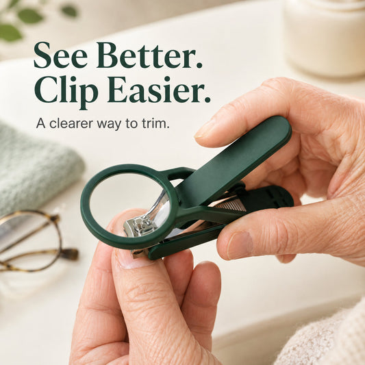 🔍Magnifying Precision Nail Clipper with Anti-Splash Guard & Easy Grip