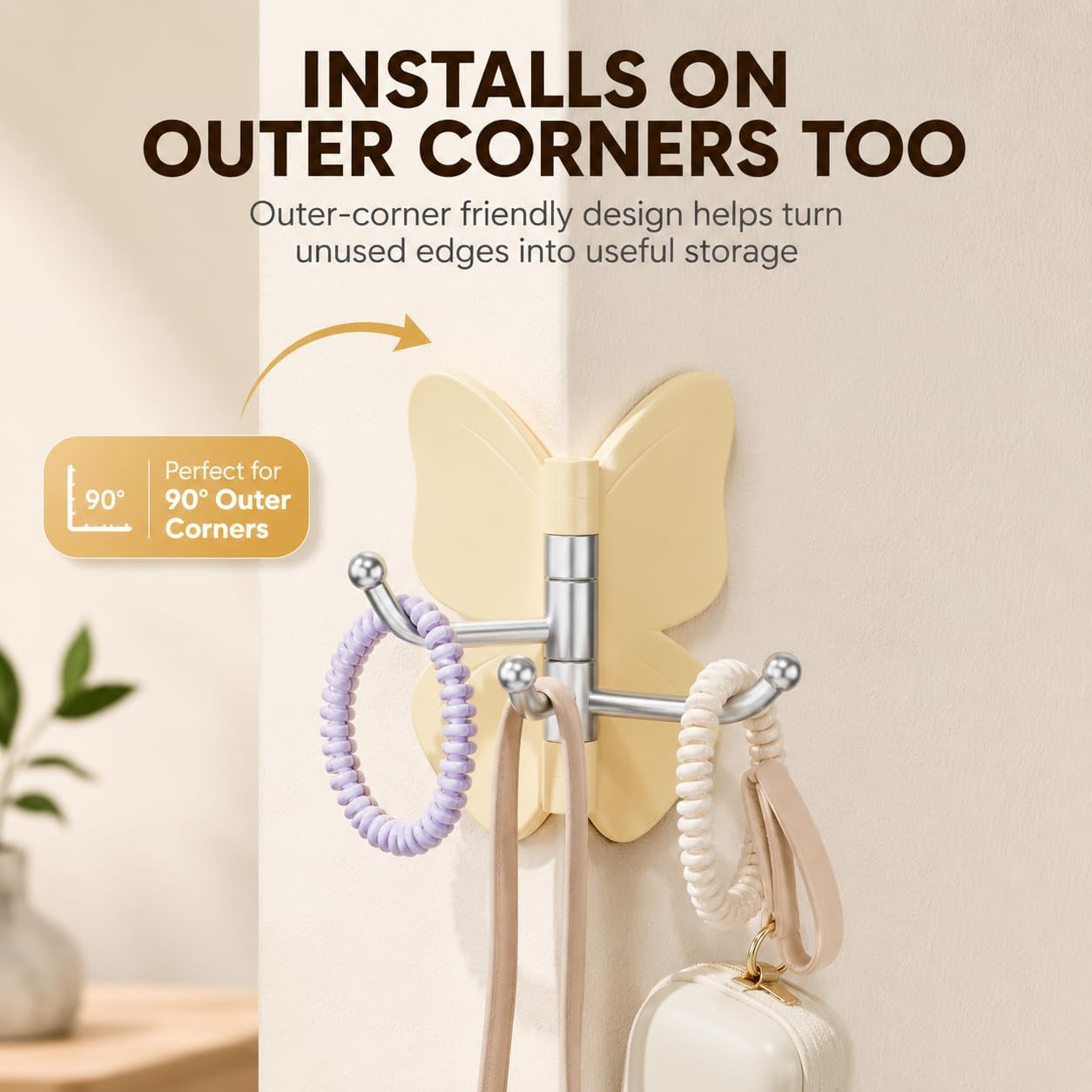 🦋Butterfly Rotating Self Adhesive Hooks