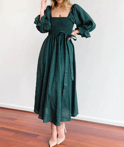 💖Early Mother's Day Sale - 48% OFF🎁French Ruffled Lantern Sleeves Multi-wear Dress