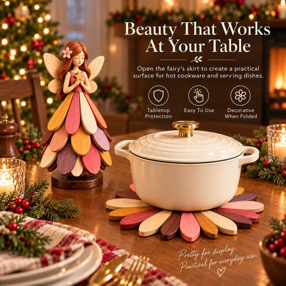 Buy two get one free 🔥Fairy Bloom Folding Trivet Heat Resistant Table Protector with Decorative Fairy Design🧚