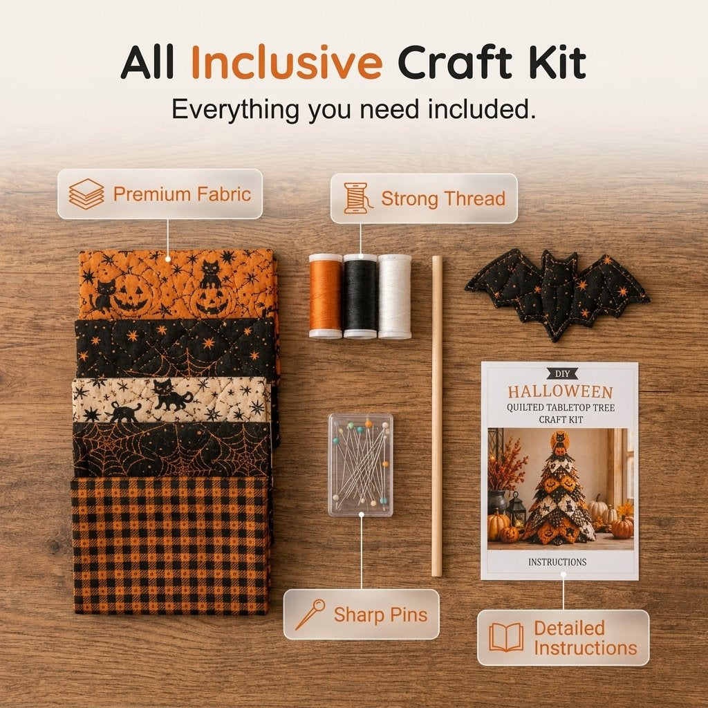 🎃Quilted Fabric Tree Kit DIY