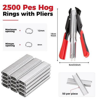 C Clips Hog Ring Pliers Kit – Heavy Duty Fence & Cage Fastening Tool