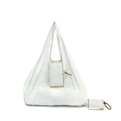 💥Buy three get one free👜 Foldable Keychain Tote Bag ✨ | 🛍️ Portable Reusable Shopping Bag 💕 Compact, Lightweight & Easy to Carry 🔑
