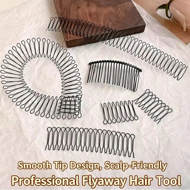Stretchable U-Shape Hair Finishing Combs (A Set of 3Pcs)