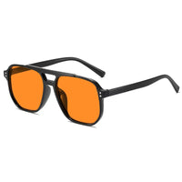 black frame orange foil