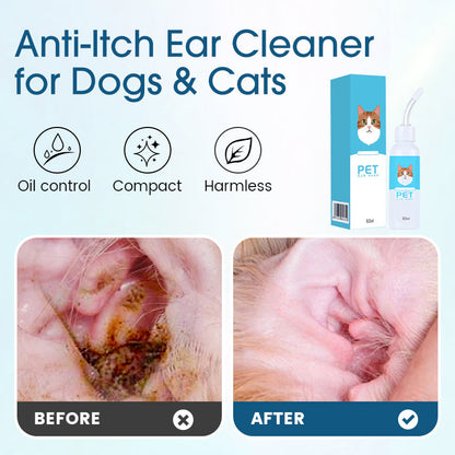 🐶🐱 Gentle Pet Ear Cleaning Solution Cleaner Ears. Happier Pets.