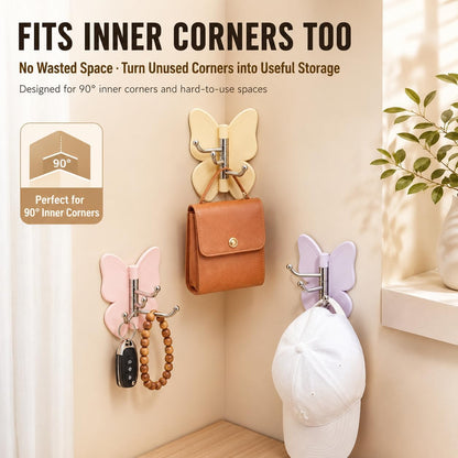 🦋Butterfly Rotating Self Adhesive Hooks