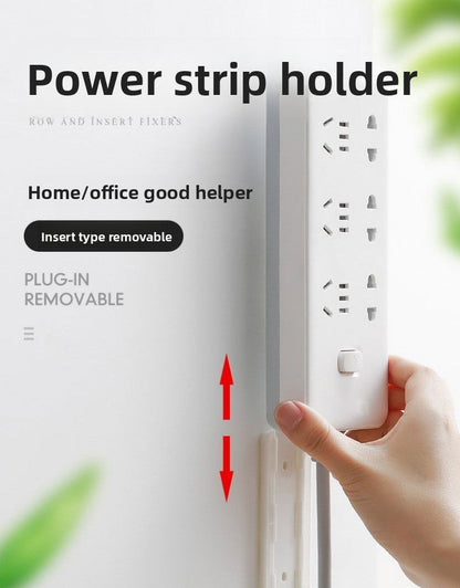 🔌 Power Strip Holder Wall Mount ✨ No Drill Adhesive Socket Organizer for Home Office Desk & Kitchen 🏠