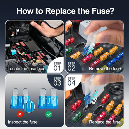 🚗🛠️300Pcs Car Fuse Assortment Kit - Mini, Standard & Micro Fuses
