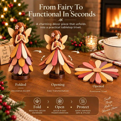 Buy two get one free 🔥Fairy Bloom Folding Trivet Heat Resistant Table Protector with Decorative Fairy Design🧚