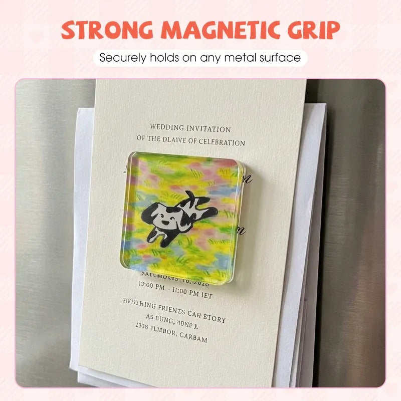 📸 DIY Acrylic Photo Fridge Magnet Kit | Personalized 2 × 2 in Memory Magnets for Home & Gifts