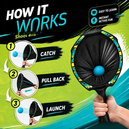 Sling Catch & Launch Paddle Game Set Fast Outdoor Catch-and-Shoot Fun🎯