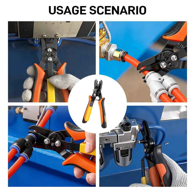 🔧 Heavy-Duty Push-to-Connect Fitting Remover Pliers – One-Hand Air Hose Disconnect Tool for Automotive & Pneumatic Lines ⚡
