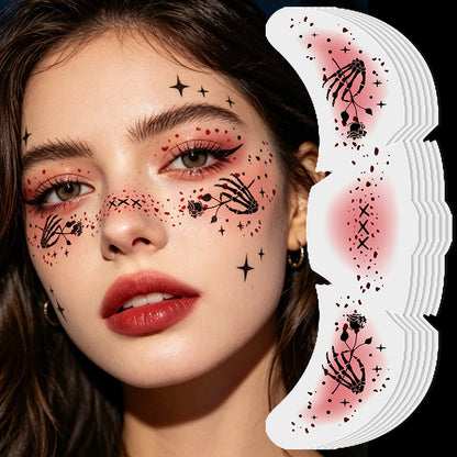 Glow in the Dark Halloween Glitter Freckles Temporary Tattoo Set