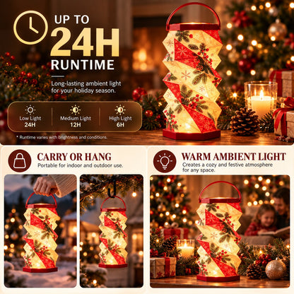 ✨ Foldable Rotating Lantern with Stepless Dimming | USB-C Rechargeable Holiday Ambient Light