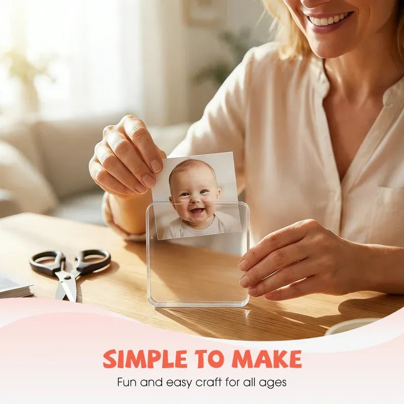 📸 DIY Acrylic Photo Fridge Magnet Kit | Personalized 2 × 2 in Memory Magnets for Home & Gifts