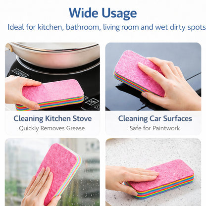 🫧12-Layer Peelable Rainbow Cleaning Sponge Wipes