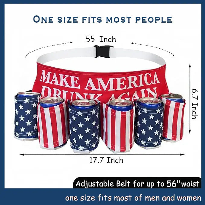 US 6-Can Drink Belt – Party Ready & Hands-Free 🍻