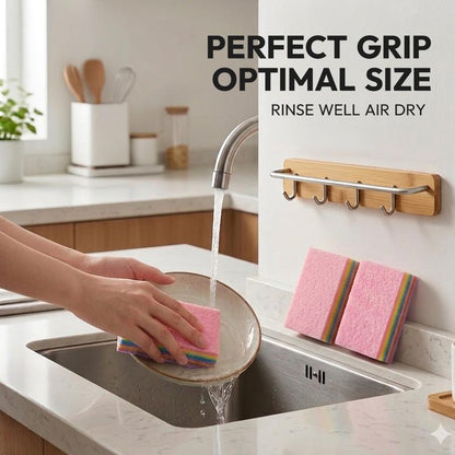 🫧12-Layer Peelable Rainbow Cleaning Sponge Wipes