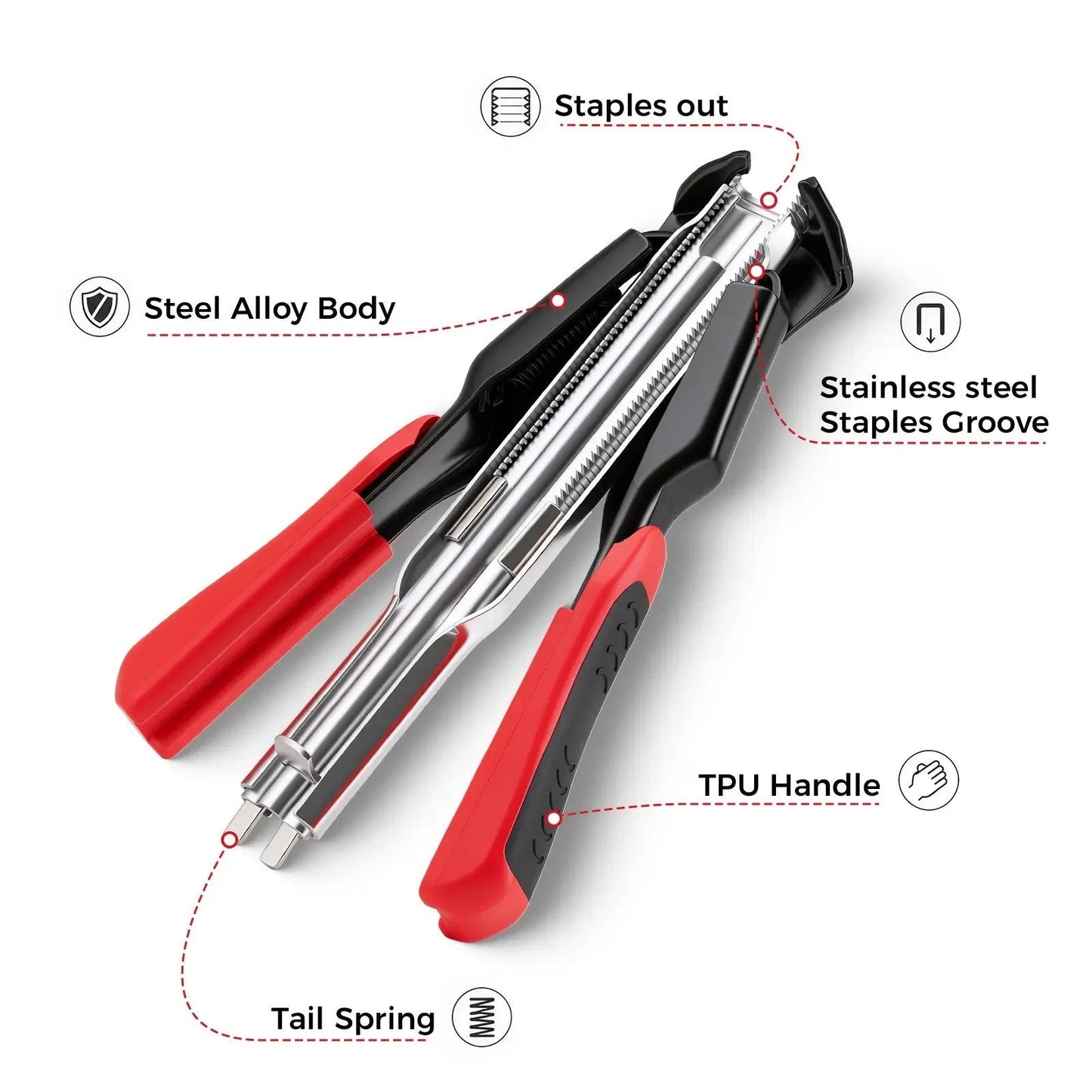 C Clips Hog Ring Pliers Kit – Heavy Duty Fence & Cage Fastening Tool