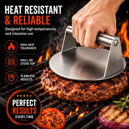 🍔🔥 Stainless Steel Burger Press for Smash Burgers Bacon Steaks and Sandwiches 🥓🥩