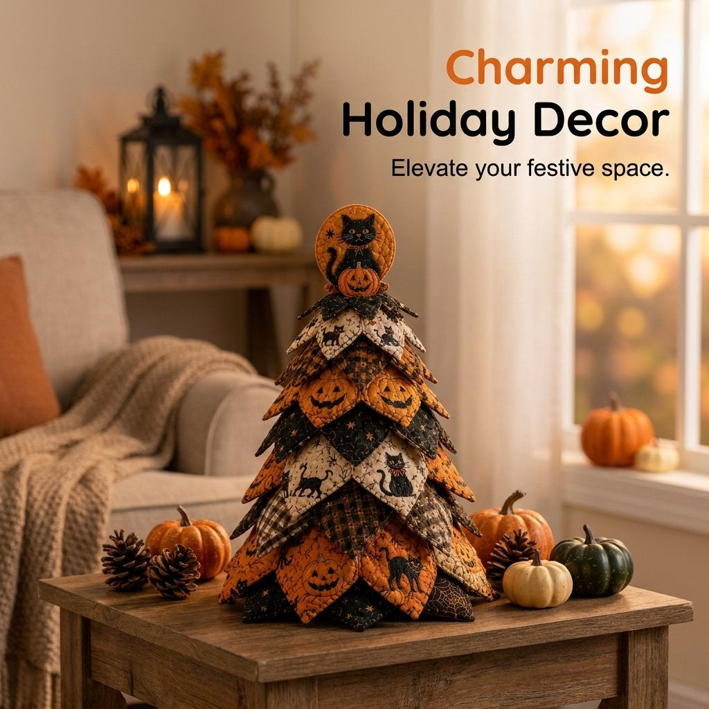 🎃Quilted Fabric Tree Kit DIY