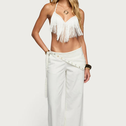 🤠 Fringe Bra Top – Festival Ready