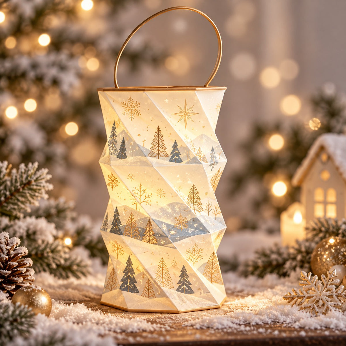 ✨ Foldable Rotating Lantern with Stepless Dimming | USB-C Rechargeable Holiday Ambient Light