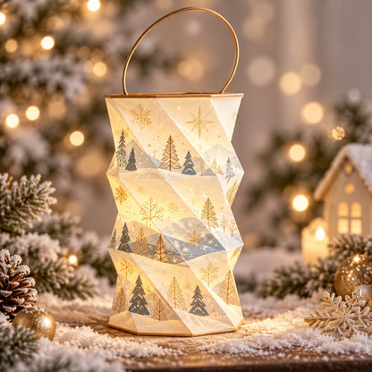 ✨ Foldable Rotating Lantern with Stepless Dimming | USB-C Rechargeable Holiday Ambient Light