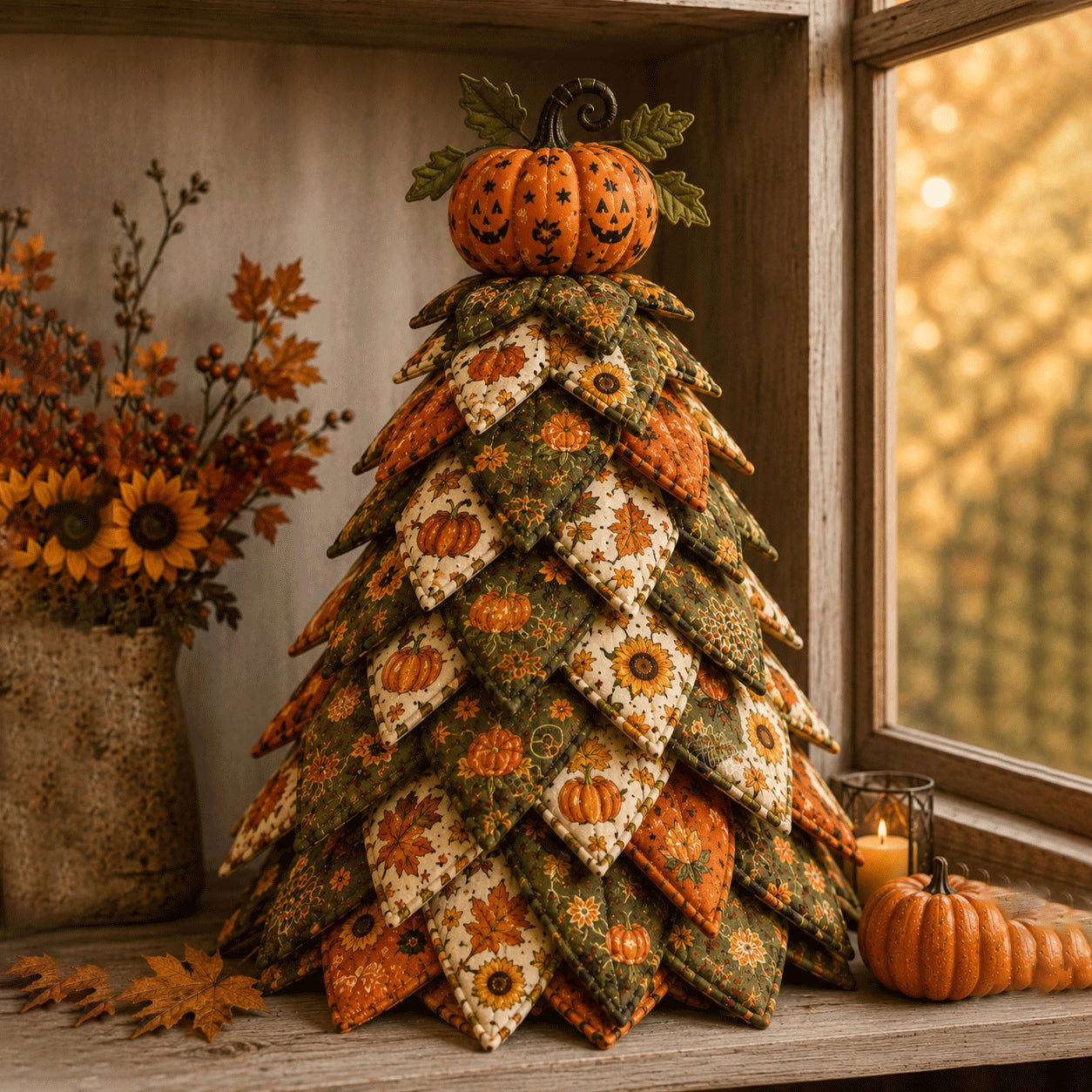 🎃Quilted Fabric Tree Kit DIY