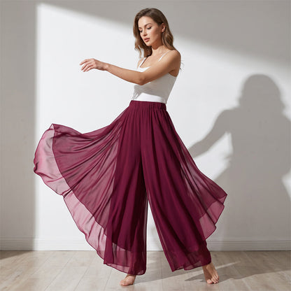 Women's Elegant Chiffon Flared Pants